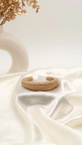 Beige Twist Resin Bangle